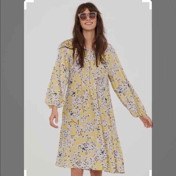 Women’s H&M floral textured woven dress Sz 8 - Picture 3 of 15